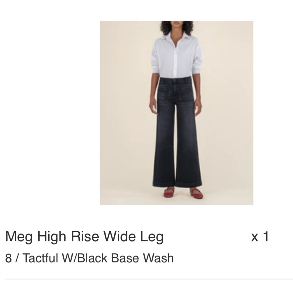 Meg High Rise Wide Leg Black - Picture 3 of 10